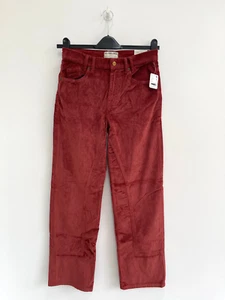 Free People Jeans Corduroy Red Risk Taker 26" Waist / UK 6-8 - BNWT £118 - Picture 1 of 14
