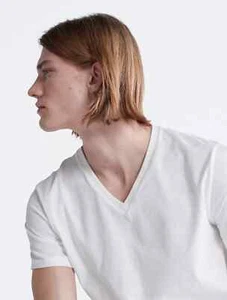$$$Paquete de 3 camisetas clásicas de algodón para hombre (pequeñas) Calvin Klein NB4012-100 - Imagen 1 de 5