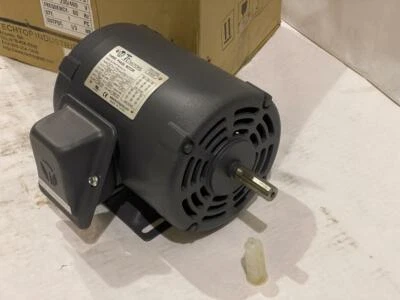 TECHTOP 1/3 HP 1740 RPM ODP 208/230/460 VAC FR: 56  3 PHASE MOTOR NEW SURPLUS - Image 1 of 4