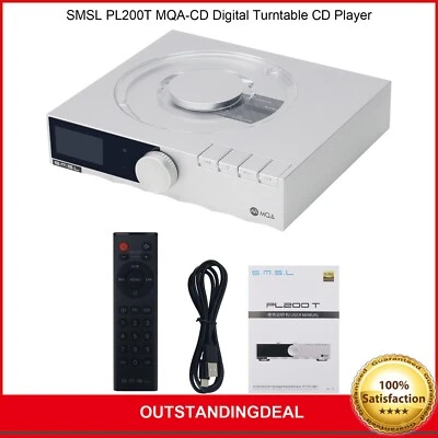 SMSL PL200T MQA-CD Tocadiscos Digital Reproductor de CD Soporte Reloj Entrada Interfaz USB Foto 1 de 4