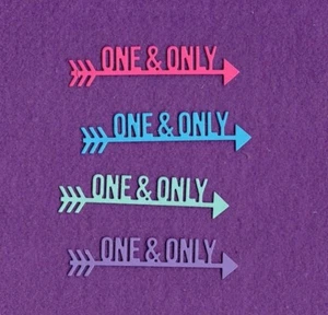 ARROW ONE & ONLY love valentine die cuts scrapbook cards - Picture 1 of 1