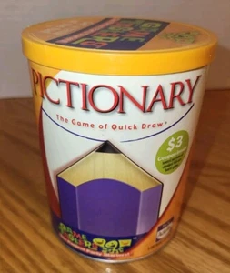Hasbro Pictionary Quick Draw Game Tasters Can Party Starter 2007 New Sealed - Picture 1 of 3