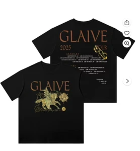 Glaive 2025 Tour Merch Wash Tee Cosplay Women Men Fashion Crewneck Short Sleeve - Picture 1 of 1
