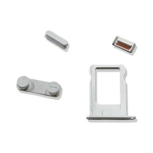 KIT TASTI VOLUME POWER VIBRAZIONE + CARRELLO SLOT SIM PER IPHONE 5S BIANCO - Imagen 1 de 1