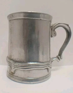 Taza vintage Nantucket peltre tankard piedra tazas hechas en la India sólido renacimiento - Imagen 1 de 16