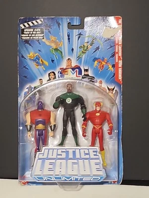 Paquete de 3 figuras de acción ilimitadas de Justice League Flash Green Lantern Atom Smasher  Foto 1 de 2