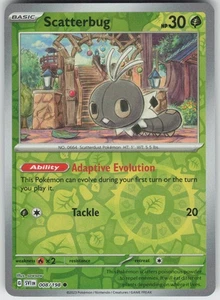 Pokemon Scatterbug 008/198 SV01: Scarlet & Violet Base Set Common Reverse Holo N - Picture 1 of 2