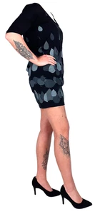 Diesel Cocktail Dress Model "Desio" Black With Pattern Size S - Picture 1 of 3