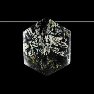 Hand Writting Jasper 48x40x7 mm Pendant bead HG315081 - Picture 1 of 4