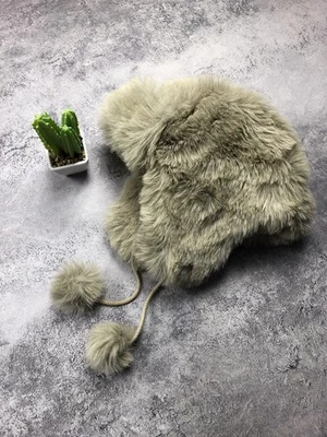 Sombrero completo Mohair Ushanka de piel sintética de colección gorra cazador trampero talla OS japonés Foto 1 de 4