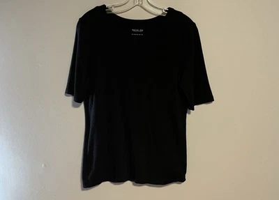 Camiseta grande de algodón negra Rachel Zoe Foto 1 de 4