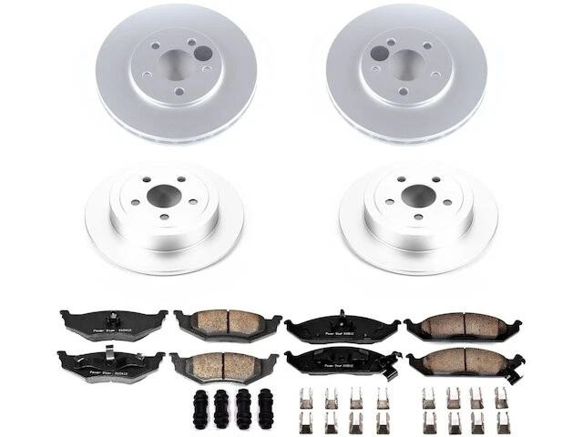 Kit de pastillas de freno y rotor delanteras y traseras para Chrysler Cirrus HX851YM 1995-2000 Foto 1 de 1