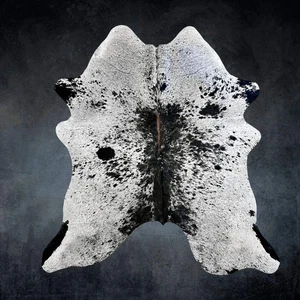 Sal y pimienta cuero de vaca tamaño 5,7 x 7 pies ---5136 - Imagen 1 de 3