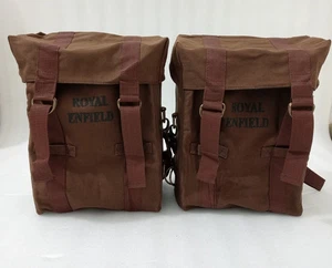 Royal Enfield Classic 350cc 500cc Olive Color Military Pannier Bags | Fit For - Picture 1 of 18