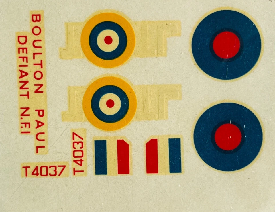  Decals :  1/72 scale : Boulton Paul Defiant Airfix | No. 61031-9 | 1:72 - Image 1 of 1