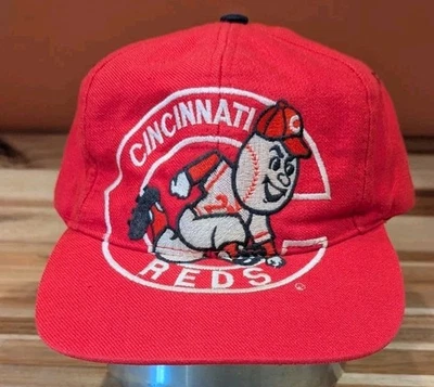 De colección Años 90 MLB Cincinnati Reds Logo Grande Las Firmas Bordado Snapback Sombrero Foto 1 de 4