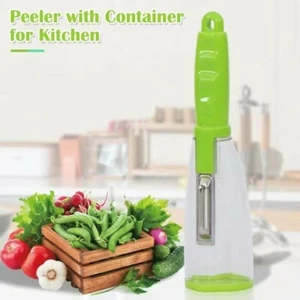 Peeler with Container Stainless Steel Fruit Knife Tools Kitchen Gadgets New - Picture 1 of 7