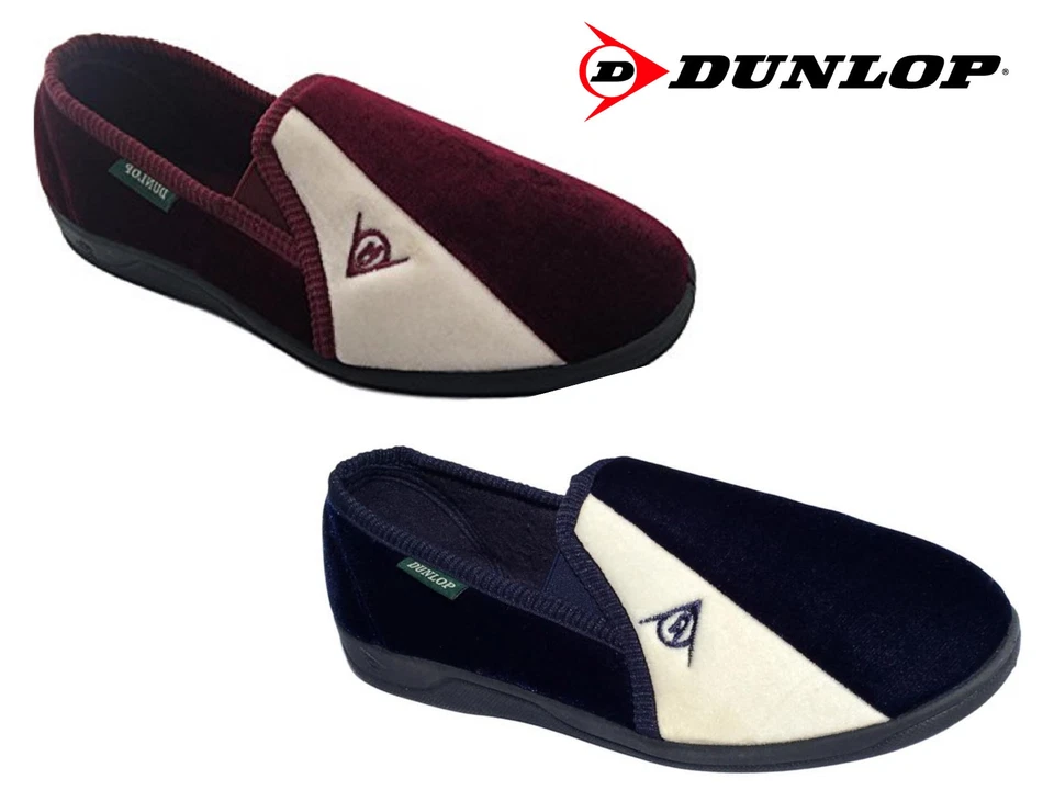 Zapatillas Dunlop para Hombres 'Duncan' Terciopelo Dos Tonos Doble Refuerzo Talla 6-13 Reino Unido Foto 1 de 1