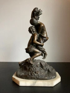 Gruppo romantico tedesco bronzo del XIX secolo - Foto 1 di 22