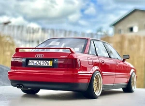 1/18 Audi 80 competition Red 94 RS umbau wheels BBS alu custom Otto Ottomobile B - Imagen 1 de 23