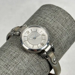 Fossil Watch Womens 26mm Round Georgia Skinny Blue Band Silver Tone New Battery - Picture 1 of 14