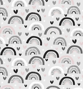 3 Wishes Don’t Forget To Dream Rainbows And Stars Cotton Flannel Fabric BTY - Picture 1 of 2
