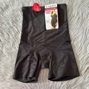 Cupid Hi-Waist Thigh Slimmer Womens Size 2XL Black Shapewear Tummy Tuck Firm - Picture 1 of 6
