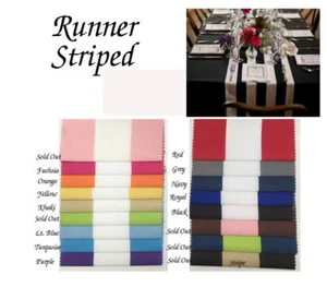 Striped Runner Black, Royal, Fuchsia, Yellow, red & more Colors & SIze - Picture 1 of 1
