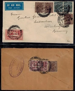 India KGV 13 Covers w/1929 Set SG 222-225 & 4 First Flight Karachi VERY RARE - Picture 1 of 7