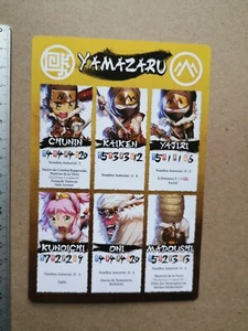 CARTE DE REFERENCE YAMAZARU EN FRANCAIS /IKA /MINIATURE NINJA ALL STARS G551 - Imagen 1 de 1