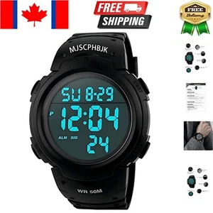 Large Face Men's Digital Sports Watch - Waterproof, Multi-Functional & Stylish - Foto 1 di 16