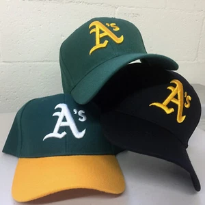 Oakland A's Cap Athletics Hat Embroidered Adjustable Curved Men - Picture 1 of 9