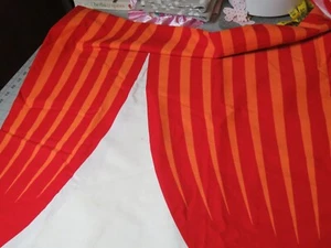 Ikea Fabric 2007 Anna Salander Retro Modern Swedish 60x74” Red Orange Vtg - Picture 1 of 10