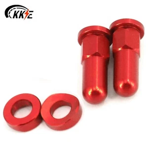 KKE Dirt Bike Rim Lock Covers Nuts Washers Fit Honda CR125R CR250R CNC Red Alum - Picture 1 of 6