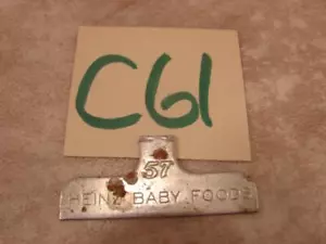 C61G Vintage Advertising Heinz 57 Baby Food Vapor-Vacuum Jar Opener Key - Picture 1 of 1