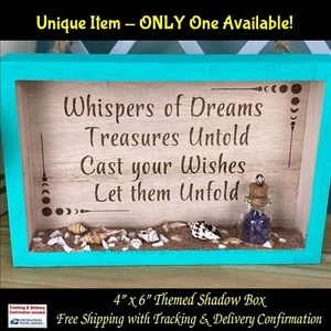 Shadow Box Whispers of Dreams Treasures Untold Cast your Wishes Let Them Unfold - Picture 1 of 5
