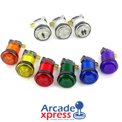 Translucid Arcade Button Pulsador Botón Translucido IL Industrias Lorenzo 28mm