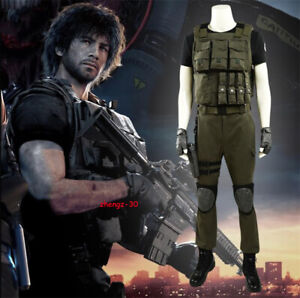 Resident Evil 3 Remake Cosplay Costume Carlos Oliveira Full Set Men Outfit 2023