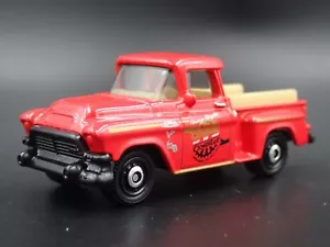 1957 57 GMC Stepside Pick-Up Camion Rosso 1:64 Bilancia da Collezione Modellino - Foto 1 di 6