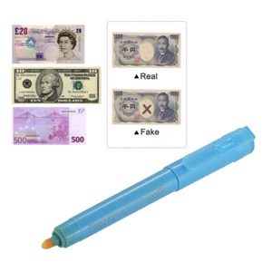 Light Money Counterfeit Detector Pen Banknote Tester Currency Cash Marker Y7W4 - Picture 1 of 11