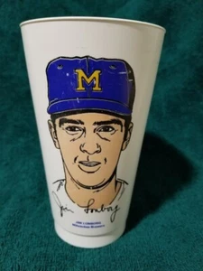 1973 Jim Lonborg 7-11 Vintage Slurpee Cup Milwaukee Brewers - Bild 1 von 2