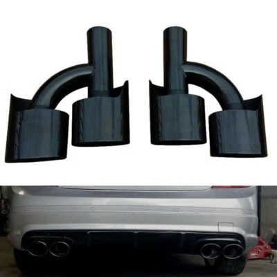 For Mercedes-benz C200 W212 Update C63 Car Exhaust Muffler Tips Tail Pipes Foto 1 de 4