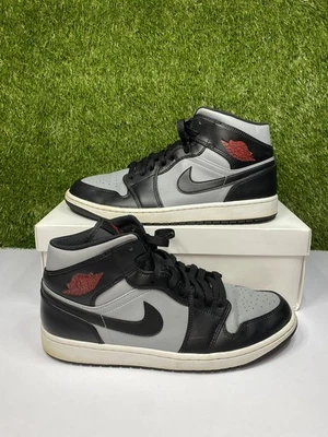 Zapatillas Air Jordan 1 Mid Shadow Rojo Talla 12 Hombre Negro Gris 2021 554724-096 Foto 1 de 4