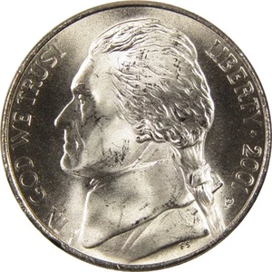 2001 P Jefferson Nickel BU Uncirculated 5c Coin - Picture 1 of 4