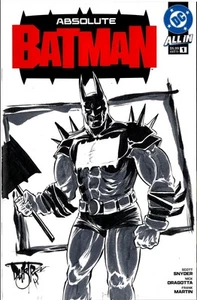 Absolute Batman 1 (2024) DC Comic Sketch 4th Variant Cover W Original DCastr Art - Afbeelding 1 van 7