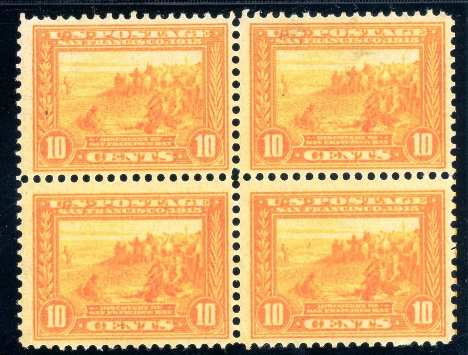 Scott 400 OG MNH FVF US 1913 Panama-Pacífico Bloque SCV $1,100+ Foto 1 de 2