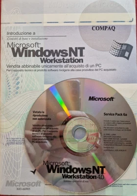 Windows NT Workstation con CD originale service pack 6a (LEGGI NOTE) - Immagine 1 di 3