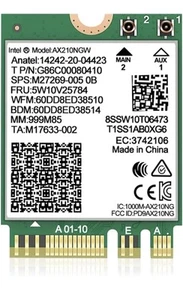 WiFi 6E Wireless Card Intel AX210 NGW Bluetooth 5.3 Tri-Band 5400Mbps Network - Afbeelding 1 van 3