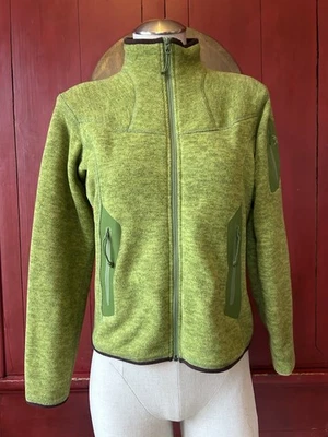 Arc'teryx W флисовая куртка, полный молнии, зеленый, Polartec, логотип, размер маленький - Изображение 1 из 4