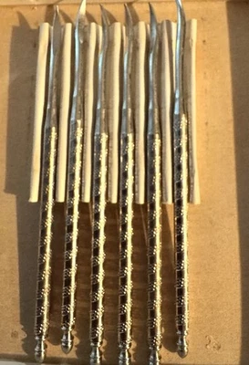 Vintage Metal Seafood Lobster Crab Nut Picks 6  Piece Set With Box - Image 1 of 3